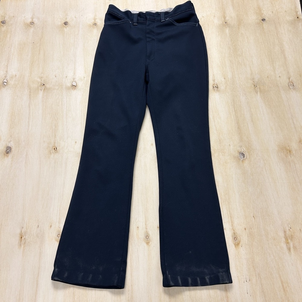 Vintage Pants Womens 28x30 Blue Twill Straight‎ Leg Chino Pockets Casual Career